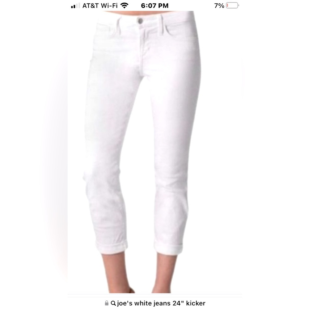 EUC Joe's Jeans White  Kicker Cropped size 29 women's